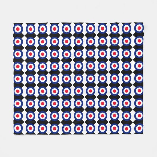Couverture Polaire Cible MOD Rondelle sur Damier (Devant (Horizontal))