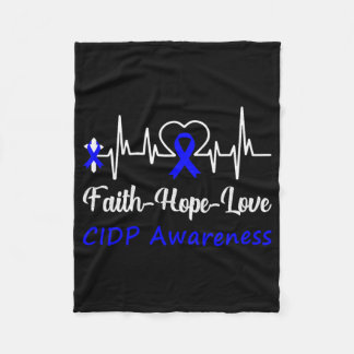 Couverture Polaire Cidp Sensibilisation battement de coeur Croix chré