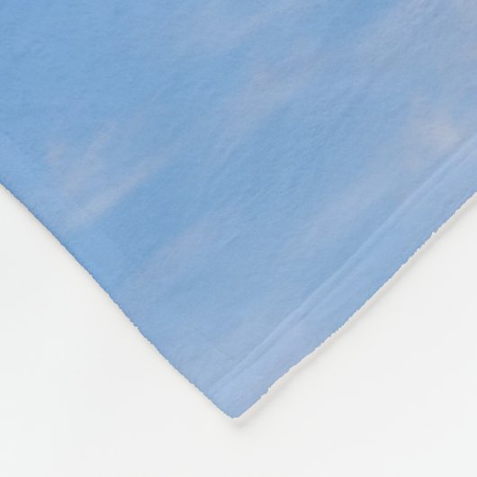 Couverture Polaire Ciel Bleu Avec Nuages Agités (Coin)