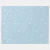 Couverture Polaire Ciel Bleu Blanc d'Étoiles (Devant (Horizontal))