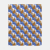 Couverture Polaire Ciel Bleu Et Nuages Motif D'Art Abstrait (Devant)