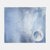 Couverture Polaire Ciel bleu magique avec cygnes volants (Devant (Horizontal))