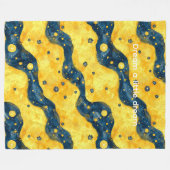 Couverture Polaire Ciel étoilé bleu jaune (Devant (Horizontal))