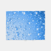 Couverture Polaire Ciel métallique Bleu Pluie gouttes (Devant (Horizontal))