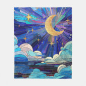 Couverture Polaire Ciel nocturne - Art numérique Mosaic (Devant)