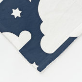 Couverture Polaire Ciel nocturne avec étoiles, lune et nuages (Coin)