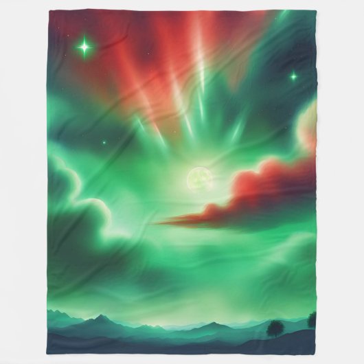 Couverture Polaire ciel vert (Devant)