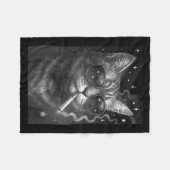 Couverture Polaire Cigarette Kitten Drôle Fumer Chat Mème Bra Stupide (Devant (Horizontal))