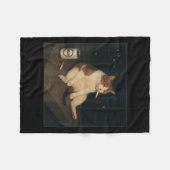 Couverture Polaire Cigarette Kitten Drôle Fumer Mème Chat Stud (Devant (Horizontal))