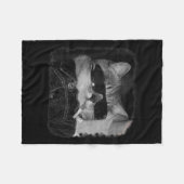 Couverture Polaire Cigarette Kitten Gang Chat Fumer Cigarette Drôle (Devant (Horizontal))