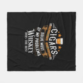 Couverture Polaire Cigars Solve Most Of My Problems Whiskey (Devant (Horizontal))