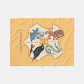 Couverture Polaire Cimier de Poudlard de dessin (Devant (Horizontal))