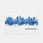 Couverture Polaire Cincinnati USA Skyline Blue (Devant (Horizontal))
