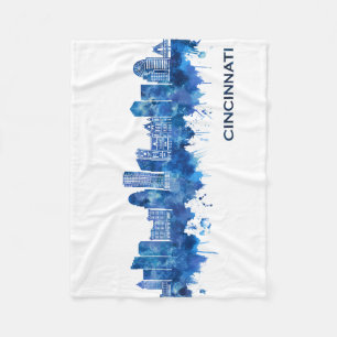 Couverture Polaire Cincinnati USA Skyline Blue