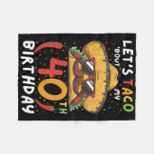 Couverture Polaire Cinco De Mayo 40e Anniversaire Taco Age 40 Bi Mexi (Devant (Horizontal))