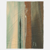 Couverture Polaire Cinematic Beach Seascape Vintage Ocean Waves (Devant)