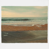 Couverture Polaire Cinematic Beach Seascape Vintage Ocean Waves (Devant (Horizontal))