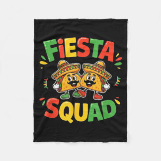 Couverture Polaire Cinq mai drôle fiesta squad party pour hommes