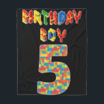 Couverture Polaire Cinq Year Old Toxits Building Block 5th Birthday B<br><div class="desc">Cadeaux de 5 ans Blocs de construction 5e anniversaire garçons enfants</div>