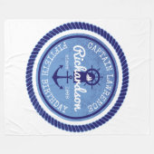 Couverture Polaire cinquantième Capitaine Nautical Rope Anchor Helm (Devant (Horizontal))