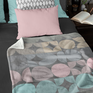 Couverture Polaire Circles Abstraits amusants Carrés Popart Motif