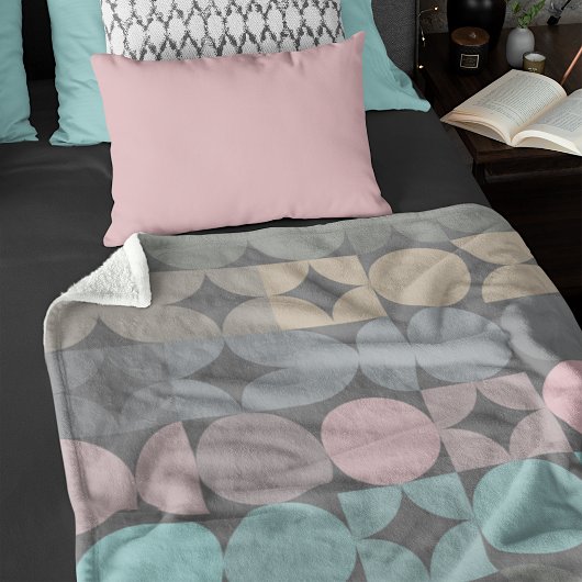 Couverture Polaire Circles Abstraits amusants Carrés Popart Motif