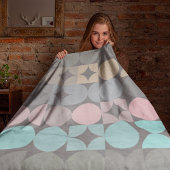 Couverture Polaire Circles Abstraits amusants Carrés Popart Motif