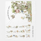 Couverture Polaire Circus Woodland Forest Animaux | Jalon bébé (Devant)