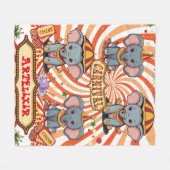 Couverture Polaire Cirque Elephant Impression (Devant (Horizontal))
