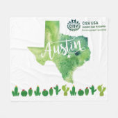 Couverture Polaire CISV Austin De l'environnement Vert Grande couvert (Devant (Horizontal))