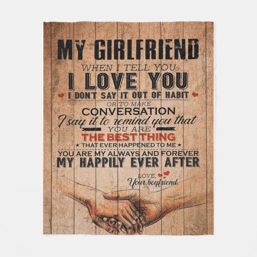 Couverture Polaire Citation Amour Pour Petite Amie, Petite Amie Cadea (Devant)