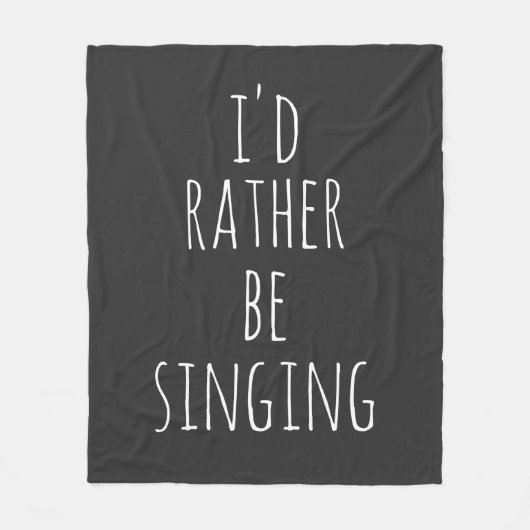 Couverture Polaire Citation amusante pour chanteurs mélomanes Noir Bl (Devant)