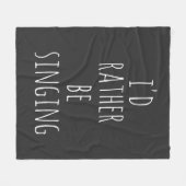 Couverture Polaire Citation amusante pour chanteurs mélomanes Noir Bl (Devant (Horizontal))