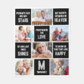 Couverture Polaire Citation Collage de photos commémoratives (Devant)