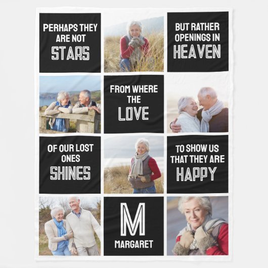 Couverture Polaire Citation Collage de photos commémoratives (Devant)