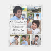 Couverture Polaire Citation commémorative 8 Photo Souvenir Marbre (Devant)