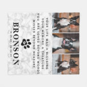 Couverture Polaire Citation commémorative de perte de marbre pour ani (Devant (Horizontal))