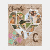 Couverture Polaire Citation commémorative personnalisée pour animaux  (Devant)