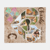 Couverture Polaire Citation commémorative personnalisée pour animaux  (Devant (Horizontal))