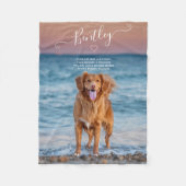 Couverture Polaire Citation commémorative pour animaux de compagnie C (Devant)