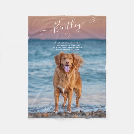 Couverture Polaire Citation commémorative pour animaux de compagnie C (Devant)