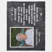 Couverture Polaire Citation commémorative pour maman Photo personnali (Devant)