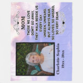 Couverture Polaire Citation commémorative pour maman Photo personnali (Devant)