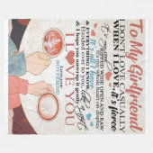 Couverture Polaire Citation d'amour pour amie | Don de devis amusants (Devant (Horizontal))