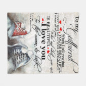 Couverture Polaire Citation d'amour pour amie | Jovely Couple Cadeau (Devant (Horizontal))