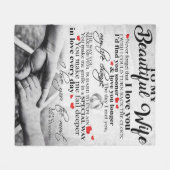 Couverture Polaire Citation D'Amour Pour La Femme | Cadeau Couples co (Devant (Horizontal))