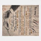 Couverture Polaire Citation D'Amour Pour La Femme | Cadeau familial m (Devant (Horizontal))