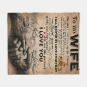 Couverture Polaire Citation D'Amour Pour La Femme | Lovely Présent po (Devant (Horizontal))