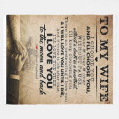 Couverture Polaire Citation D'Amour Pour La Femme | Meilleur et parfa (Devant (Horizontal))