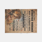 Couverture Polaire Citation d'amour pour mari | Bel cadeau (Devant (Horizontal))